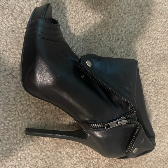 Aldo Leather Heeled Open Toe Booties - Picture 2 of 5